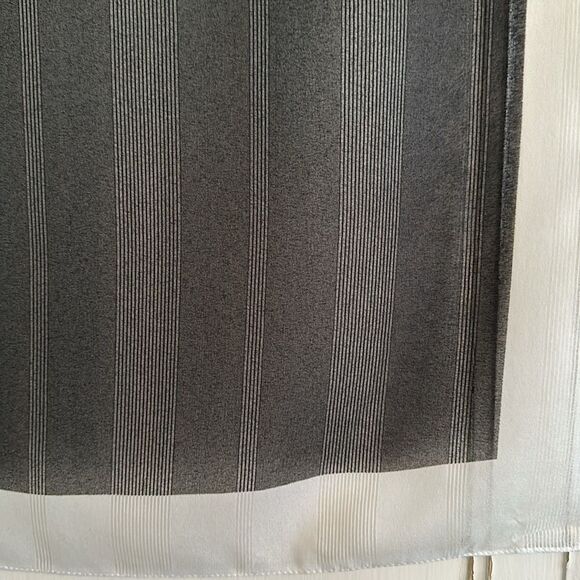 Vintage Kathie Lee black with white border semi sheer polyester square scarf - Picture 3 of 8